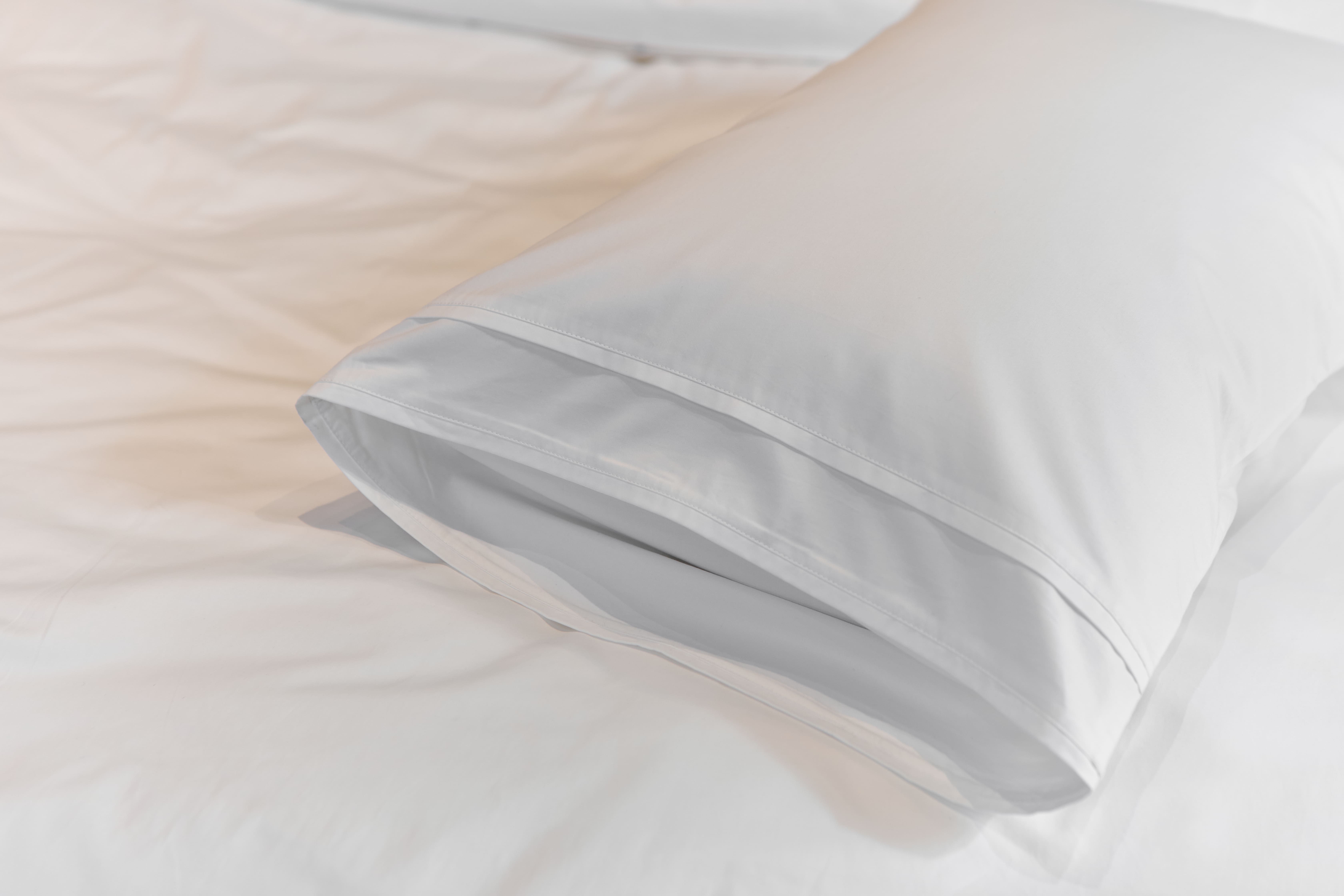 Постільна білизна TWICE FLAT WHITE SATIN TC400 з подвійним кантом білим 3
